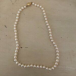 21" GENUINE Pearl Necklace - 60 pearls 7.5mm-7.8mm in size